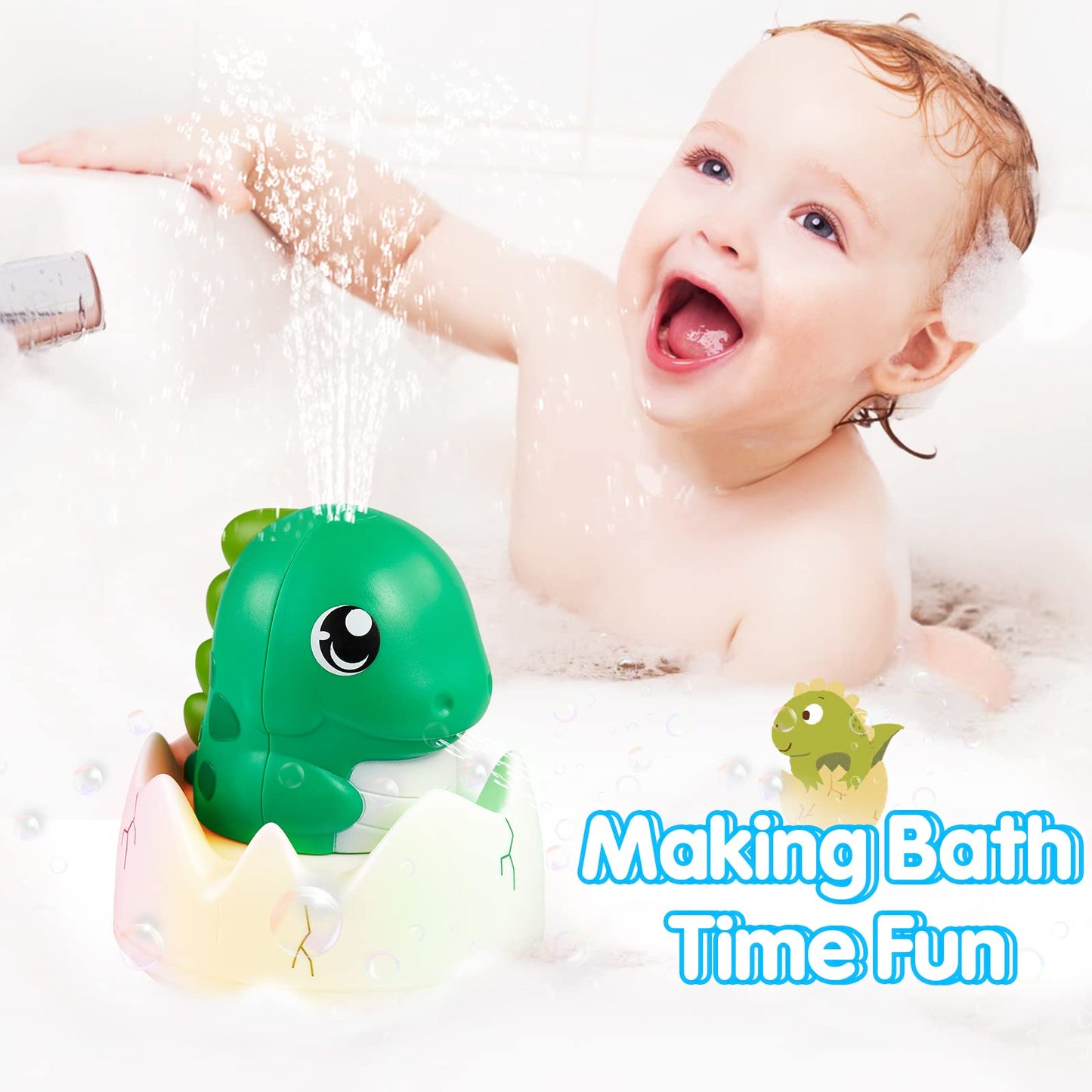 Rechargeable Dinosaur Baby Bath Toys-Green - Gigilli