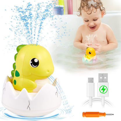 Rechargeable Dinosaur Baby Bath Toys-Yellow - Gigilli