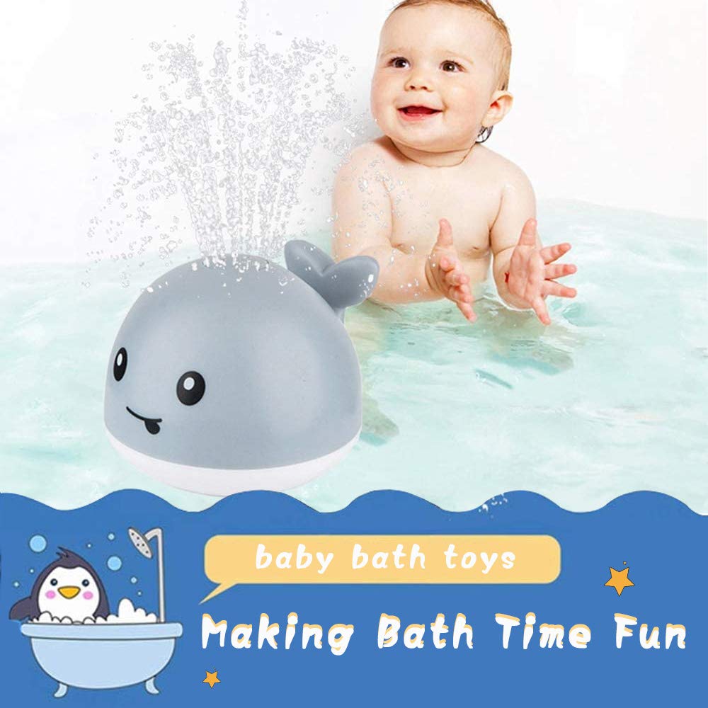 Whale Bath Toys Rechargeable-Grey - Gigilli