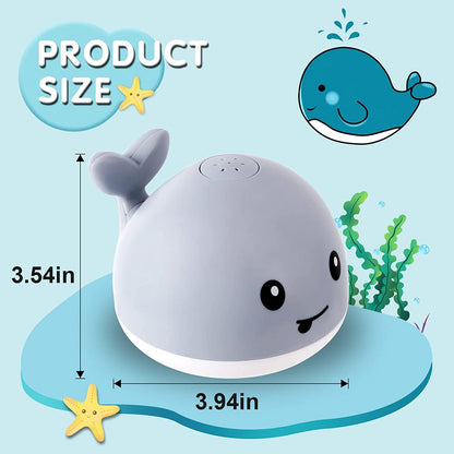 Whale Bath Toy Rechargeable with Dinosaur Bath Toys-White - Gigilli