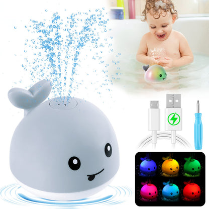 Whale Bath Toy Rechargeable with Dinosaur Bath Toys-White - Gigilli