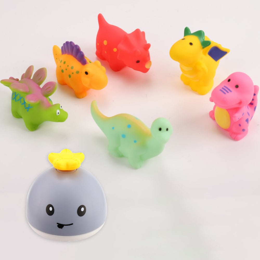 Whale Bath Toy with 4 Modes Dinosaur Bath Toys-Grey